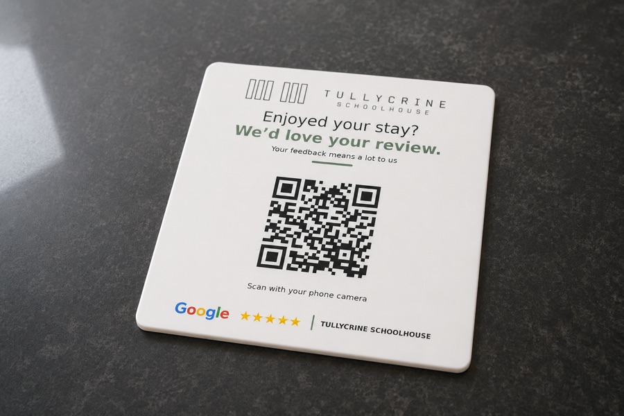 Personalised Google reviews plaque