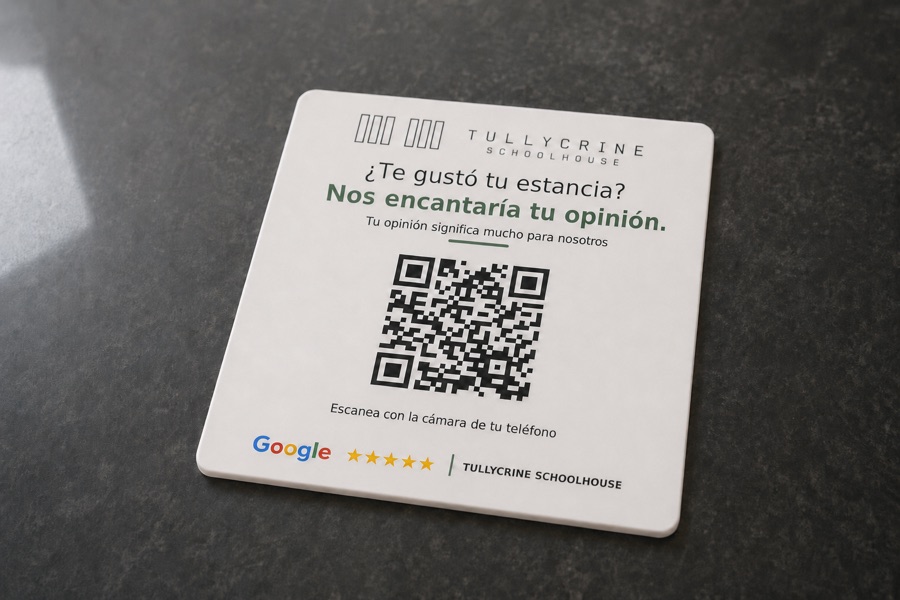 Placa de reseñas de Google personalizada