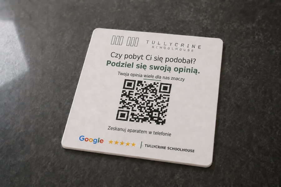 Spersonalizowana tabliczka opinii Google